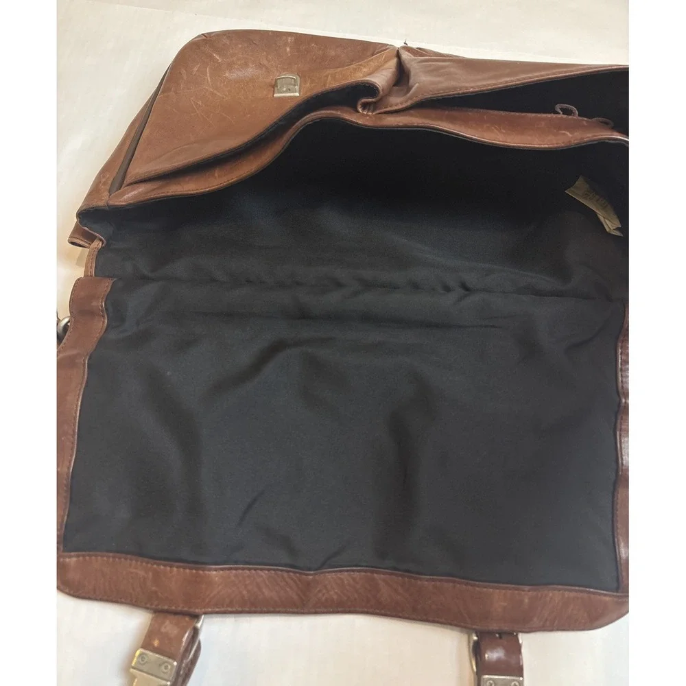 Vintage Samsonite Leather Distressed Computer Laptop Bag Business Casual